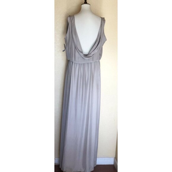 NATALIE DEAYALA Drape Back Silk Column Gown XXL - Picture 6 of 10